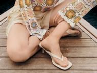 A closer look at the Mango Kitten Heel Sandals (Image via Mango Website)